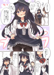 Rule 34 | &gt; &lt;, 0 0, 10s, 1boy, 1girl, :d, admiral (kancolle), akatsuki (kancolle), anchor symbol, black dress, black hat, bow, bow panties, bowtie, breasts, cameltoe, center frills, closed eyes, clothes lift, comic, corset, cowboy shot, crotch seam, crying, dress, dress lift, empty eyes, faceless, faceless male, flat cap, frills, full body, gloves, hat, head tilt, heart, kantai collection, lifted by self, long hair, long sleeves, looking at viewer, medium breasts, meme attire, motion lines, open mouth, panties, panties under pantyhose, pantyhose, pantyshot, purple hair, red bow, red bowtie, shirt, smile, speech bubble, standing, suzuki toto, talking, teardrop, text focus, translated, underwear, very long hair, virgin killer outfit, white gloves, white panties, white shirt, wooden floor