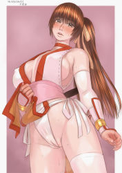 Rule 34 | 1girl, blush, breasts, dead or alive, kasumi (doa), large breasts, ponytail, solo, tecmo, zenkou