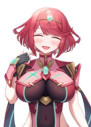 Rule 34 | absurdres, breasts, closed eyes, highres, large breasts, pyra (xenoblade), red eyes, red hair, taro (peach taro51), xenoblade chronicles (series), xenoblade chronicles 2