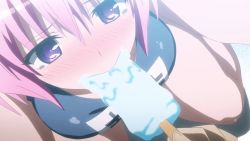 Rule 34 | 10s, 1girl, animated, animated gif, blue one-piece swimsuit, blush, breasts, food, forced, from above, ice cream, looping animation, momo velia deviluke, one-piece swimsuit, oral, pink eyes, pink hair, popsicle, purple eyes, school swimsuit, screencap, sexually suggestive, short hair, sitting, swimsuit, tears, to love-ru, to love-ru darkness, wariza