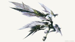 Rule 34 | 1girl, absurdres, clawed feet, claws, feathered wings, final fantasy, final fantasy xvi, full body, garuda, head wings, highres, monster girl, multiple wings, official art, solo, square enix, wings