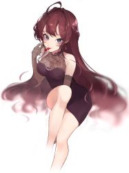 Rule 34 | 1girl, :p, absurdres, ahoge, bad id, bad pixiv id, bare shoulders, black dress, black gloves, blue eyes, blush, braid, breasts, brown hair, cherry, cleavage, dress, earrings, elbow gloves, floral print, food, french braid, fruit, gloves, halter dress, halterneck, highres, ichinose shiki, idolmaster, idolmaster cinderella girls, idolmaster cinderella girls starlight stage, jewelry, kobayuu, long hair, looking at viewer, medium breasts, see-through, see-through cleavage, simple background, smile, solo, tongue, tongue out, wavy hair, white background