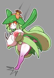 Rule 34 | 1girl, breasts, creatures (company), game freak, gen 5 pokemon, highres, large breasts, lilligant, masked agent, monster girl, nintendo, nipples, pokemon, pokemon (creature), solo