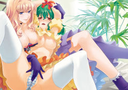 Rule 34 | 00s, 2girls, bad id, bad pixiv id, bdsm, blonde hair, blue eyes, bondage, bound, bound wrists, breasts, breasts out, choker, covered erect nipples, crotch rub, fang, femdom, gloves, green hair, large breasts, macross, macross frontier, multiple girls, nipples, open mouth, panties, pussy juice, ranka lee, sage joh, saliva, sheryl nome, skirt, striped clothes, striped panties, thighhighs, underwear, yuri