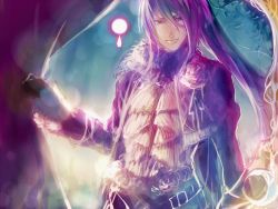 1boy alternate_costume kamui_gakupo kanmi long_hair male_focus purple_hair solo vocaloid