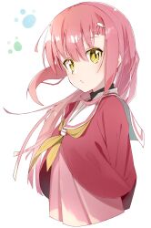 Rule 34 | 1girl, hair ornament, hakuo school uniform, hayate no gotoku!, highres, katsura hinagiku, long hair, pink hair, school uniform, solo, upper body, yellow eyes