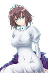 Rule 34 | 00s, 1girl, blue eyes, breasts, brown hair, covered navel, crown, henrietta de tristain, impossible clothes, impossible shirt, large breasts, ribucci, shirt, solo, taut clothes, taut shirt, zero no tsukaima