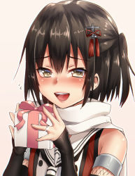 Rule 34 | 10s, 1girl, blush, happy, jewelry, kantai collection, keita (tundereyuina), looking at viewer, ring, scarf, sendai (kancolle), sendai kai ni (kancolle), solo, wedding band, white scarf