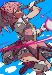 Rule 34 | 1girl, :d, ^ ^, absurdres, ass, bow, bow (weapon), bubble skirt, closed eyes, gloves, hair bow, highres, holding, holding bow (weapon), holding weapon, kaname madoka, leg up, magical girl, mahou shoujo madoka magica, mahou shoujo madoka magica (anime), mary janes, open mouth, panties, pink bow, pink footwear, pink hair, pink skirt, puffy short sleeves, puffy sleeves, shoes, short hair, short sleeves, skirt, smile, socks, solo, teeth, twintails, underwear, weapon, white gloves, white panties, white socks, yaya hiyayaka