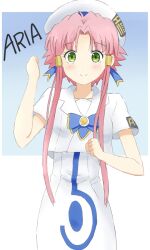 Rule 34 | aria (manga), green eyes, looking at viewer, ma-2 (konkon kitakitsune), mizunashi akari, pink hair, solo, tagme