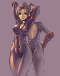 Rule 34 | 1990s (style), 2girls, armband, armor, arms behind head, ass, back, back-to-back, back cutout, blonde hair, bodysuit, breasts, breasts apart, brown hair, capcom, clothing cutout, collaboration, colorized, covered erect nipples, covered navel, cowboy shot, curvy, fingerless gloves, garrison cap, gloves, grey background, grey eyes, hair bun, hand on own hip, hat, highleg, highleg leotard, hip focus, juli (street fighter), juni (street fighter), kate niemczyk, katibous, large breasts, leotard, looking at viewer, minh do, multiple girls, necktie, orange hair, pantyhose, parted lips, retro artstyle, ribbed leotard, short hair, signature, simple background, single hair bun, street fighter, street fighter zero (series), taut clothes, thigh gap, thong, thong leotard, turtleneck, vambraces