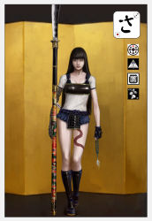 Rule 34 | 1girl, breasts, highres, japanese clothes, snake, solo, tagme, tattoo, warrior, weapon, youno senichi