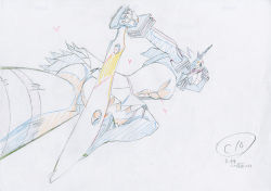 Rule 34 | 10s, 1boy, 1girl, armor, armored dress, ass, boots, breasts, color trace, commentary, dress, highres, key frame, kill la kill, matoi ryuuko, multicolored hair, official art, partially colored, production art, promotional art, sailor dress, school uniform, senketsu, short hair, shoulder spikes, simple background, sketch, skirt, spikes, thigh boots, thighhighs, trigger (company), underboob, uniform, very short hair, white background