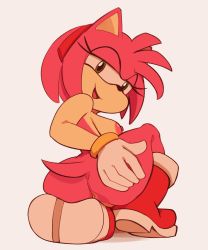 Rule 34 | 1girl, amy rose, anus, ass, boots, breasts, fridge (artist), furry, furry female, gloves, green eyes, hairband, half-closed eyes, highres, nude, pink hair, sega, short hair, solo, sonic (series)