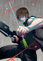 Rule 34 | 1boy, blood, bow (weapon), brown hair, crossbow, daryl dixon, male focus, solo, the walking dead, weapon