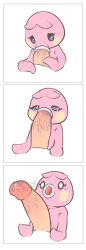 Rule 34 | 1girl, 3koma, animal crossing, blue eyes, blush stickers, border, colored skin, comic, completely nude, disembodied penis, erection, fellatio, flat chest, flat color, half-closed eyes, highres, hitmanatee, marina (animal crossing), monster girl, multiple views, nintendo, nude, o o, octopus girl, open mouth, oral, penis, pink skin, saliva, scylla, simple background, sketch, surprised, tears, tentacles, upper body, white background, white border, white eyes