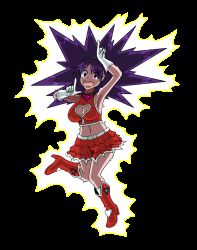 Rule 34 | 1girl, absurdres, animated, animated gif, asamiya athena, boots, breasts, cleavage, cleavage cutout, clothing cutout, electrocution, epilepsy warning, gloves, heart, heart cutout, high heels, highres, large breasts, long hair, midriff, miniskirt, navel, open mouth, pointing, purple eyes, purple hair, ryona, skeleton, skirt, socks, solo, teardrop, tears, the king of fighters, transparent background, zappy pappy