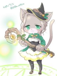 Rule 34 | artist request, cat, cat busters, furry, green eyes, smile, witch hat