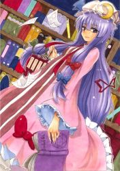 Rule 34 | 1girl, book, female focus, library, patchouli knowledge, shie, shie (m417), solo, touhou, voile