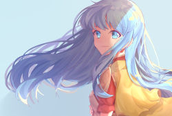 Rule 34 | 1girl, aqua eyes, aqua hair, armor, blue background, breastplate, cape, closed mouth, earrings, edamameoka, eirika (fire emblem), fire emblem, fire emblem: the sacred stones, highres, jewelry, long hair, looking at viewer, nintendo, smile, solo, upper body