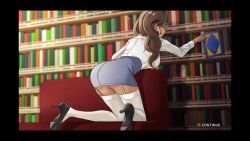 Rule 34 | ass, brown hair, cuties hacked oh no someone stole my photos, glasses, highres, librarian, tagme