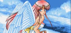 Rule 34 | 1girl, 4bpp, alice soft, angel, cloud, dps sg, game cg, outdoors, sky, solo, tagme, wings