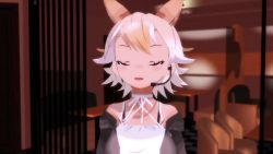 Rule 34 | 1girl, 3d, animal ears, animated, audible music, blonde hair, coyote (kemono friends), gloves, kemono friends, kemono friends v project, looking at viewer, video, necktie, open mouth, shirt, shoes, short hair, simple background, skirt, smile, solo, sound, tail, udensha, virtual youtuber, white shirt, yakuza (game), yellow eyes