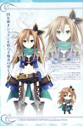 Rule 34 | 1girl, absurdres, armor, four goddesses online: cyber dimension neptune, hand on own hip, highres, huge filesize, if (neptunia), neptune (series), official art, pauldrons, scan, shoulder armor, simple background, solo, standing, tsunako