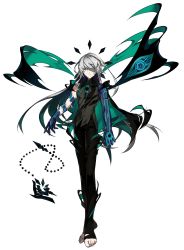 Rule 34 | 1boy, absurdres, ainchase ishmael, apostasia (elsword), cloak, colored skin, corruption, cracked skin, elsword, expressionless, feet, full body, green eyes, grey hair, highres, long hair, male focus, markings, official art, one eye covered, pendulum, purple skin, ringed eyes, solo, transparent background