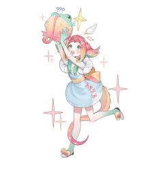 Rule 34 | 1girl, alternate costume, alternate hair color, boots, dress, frog, league of legends, lips, magical girl, neeko (league of legends), orange hair, ribbon, star guardian (league of legends), star guardian neeko, tail
