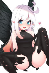 Rule 34 | 1girl, absurdres, anne (bravely second), antenna hair, arms behind back, ass, black footwear, black leotard, black thighhighs, blue eyes, blush, boots, bravely default (series), bravely second: end layer, breasts, cameltoe, commission, commissioner upload, covered navel, fairy, fairy wings, highres, knees up, legs, leotard, long hair, open mouth, pixiv commission, pointy ears, sitting, small breasts, smile, solo, spread legs, thigh boots, thighhighs, thighs, white hair, wings, zangi (lkt2012)