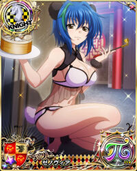 Rule 34 | 1girl, breasts, card (medium), chess piece, cleavage, high school dxd, knight (chess), large breasts, official art, solo, xenovia quarta