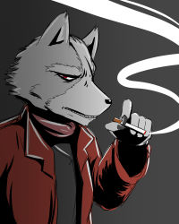 Rule 34 | cigarette, furry, kaigun bakuryou, nintendo, star fox, wolf o&#039;donnell