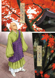 Rule 34 | bald, leaf, male focus, original, shrine, solo, sumiya akihiro, tagme