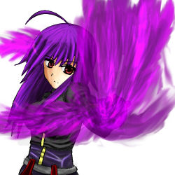 Rule 34 | 1girl, flamme, lowres, m.u.g.e.n, purple hair, snk, solo, the king of fighters