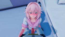 Rule 34 | 2boys, animated, astolfo (fate), blush, bow, censored, closed eyes, crossdressing, cum, cum in mouth, ejaculation, fate (series), fellatio, highres, kaotaro12, kneeling, licking lips, looking at viewer, male masturbation, masturbation, moaning, mosaic censoring, multicolored hair, multiple boys, oral, penis, pink hair, pov, sailor collar, saliva, school uniform, sound, streaked hair, tagme, thighhighs, thighs, tongue, tongue out, tonguejob, trap, video, yaoi