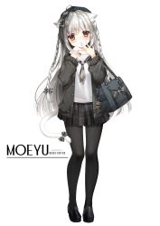 Rule 34 | 1girl, ahoge, animal ear fluff, animal ears, bag, beret, black cardigan, black footwear, black hat, black pantyhose, black skirt, blush, bow, braid, cardigan, cat ears, cat girl, cat tail, closed mouth, envelope, full body, grey bow, grey neckerchief, hair bow, hat, head tilt, highres, holding, holding envelope, letter, loading (verjuice), loafers, long hair, long sleeves, looking at viewer, love letter, neckerchief, open cardigan, open clothes, original, pantyhose, plaid, plaid bow, plaid skirt, pleated skirt, red eyes, school bag, school uniform, shirt, shoes, silver hair, simple background, skirt, sleeves past wrists, smile, solo, standing, tail, tail bow, tail ornament, transparent background, twin braids, very long hair, white background, white shirt
