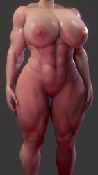 Rule 34 | 1girl, 3d, abs, animated, breast expansion, breasts, censored, completely nude, female focus, full body, head out of frame, highres, huge breasts, large breasts, mafavam, medium breasts, muscle growth, muscular, muscular female, nipples, nude, pussy, shiny skin, solo, thick thighs, thighs, veins, video