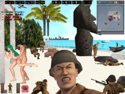 Rule 34 | 1girl, 3d, 6+boys, against wall, artificial girl 2, battlefield1942, battlefield (series), battlefield 1942, crossover, multiple boys, parody, sex, sex from behind, standing, standing sex, text focus