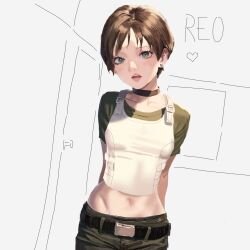 Rule 34 | absurdres, bad source, dead by daylight, highres, midriff, rebecca chambers, resident evil, resident evil 0