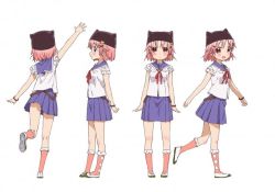 Rule 34 | 10s, gakkou gurashi!, hat, pink hair, school uniform, shoes, takeya yuki, uwabaki