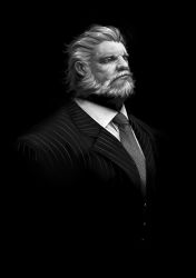Rule 34 | 1boy, bara, beard, commentary, facial hair, greyscale, highres, luerstine, male focus, mature male, monochrome, muscular, muscular male, mustache, old, old man, overwatch, overwatch 1, reinhardt (overwatch), scar, scar across eye, scar on face, short hair, solo, white hair