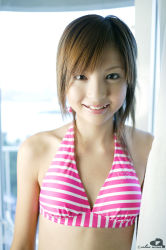 Rule 34 | bikini, bikini top only, highres, nagasaki rina, photo (medium), striped, swimsuit, tagme
