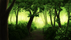 Rule 34 | aoha (twintail), forest, green theme, nature, no humans, original, path, road, scenery, tree