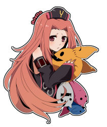 Rule 34 | 00s, arietta (tales), bad id, bad pixiv id, blush, character name, detached sleeves, hat, long hair, pink eyes, pink hair, solo, stuffed animal, stuffed toy, tales of (series), tales of the abyss, watari shouji