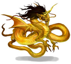 Rule 34 | animal, black hair, dragon, dragon warcry, g.river, gold dragon, horns, lowres, solo, whiskers, wings