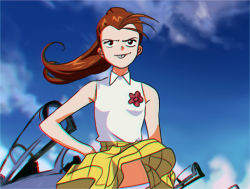 Rule 34 | 1girl, aircraft, airplane, bare arms, bare shoulders, braces, breasts, brown hair, buck teeth, chromatic aberration, clothes lift, cloud, collared shirt, cowboy shot, day, facing viewer, female focus, fighter jet, flower, hair slicked back, hand on own hip, high ponytail, jcm2, jet, boutonniere, long hair, luan loud, military, military vehicle, neon genesis evangelion, nickelodeon, outdoors, panties, panty peek, parody, ponytail, red flower, shirt, skirt, skirt lift, sky, sleeveless, sleeveless shirt, small breasts, solo, souryuu asuka langley, standing, su-33, teeth, the loud house, underwear, white panties, white shirt, wind, wind lift, yellow skirt