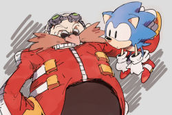 Rule 34 | bad id, bad pixiv id, chiro (pez777), dr. eggman, facial hair, furry, furry male, glasses, goggles, goggles on head, holding, mustache, ohtsuka chikao, sonic (series), sonic the hedgehog, sonic the hedgehog (classic)