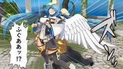 Rule 34 | arc system works, blue hair, defeat, dizzy (guilty gear), fighting game, guilty gear, guilty gear xrd, highres, kanchou, revealing clothes, twintails, wings