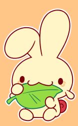 Rule 34 | 1other, animal ears, animal focus, animated, animated gif, blush, chibi, eating, grindzone, holding, holding leaf, leaf, original, rabbit, rabbit ears, rabbit tail, snail, snail shell, tail